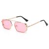 Gafas de Sol Estilo Punk Metálico Jamie con Montura Cuadrada Hueca para Mujer, Gafas de Sol Punk con Doble Puente y Lente Oceánica para Hombre 3550