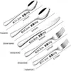 Amazon Transfronterizo Juego de Cubiertos Occidentales de Acero Inoxidable Cuchillo, Tenedor y Cuchara 24 Piezas Cuchillo para Bistec, Tenedor y Cuchara Acero Inoxidable Venta al por Mayor