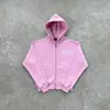 Sudadera con capucha y cremallera de alta calidad estilo celebridad europea y americana, con estampado hip-hop callejero americano, forro polar para hombre, chaqueta de marca de moda de otoño