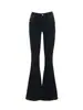 YECHUAN# Jeans de Tiro Bajo Estilo Chica Picante Americana Micro-Acampanados para Mujer Otoño Adelgazantes Elásticos Bodycon Acampanados de Campana