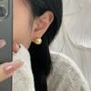 Pendientes de plata de ley S925 con perlas de Shijia, dorados, de lujo, ligeros y fuertes, de estilo francés, de alta gama.
