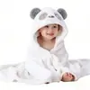 Toalha de Banho Poncho Infantil Pode Ser Usada e Enrolada, Toalha de Banho com Capuz para Recém-Nascidos, Roupão de Banho com Capuz Absorvente de Desenho Animado em Fleece Coral para Natação