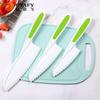 Juego de cuchillo para fruta y tabla de cortar, suplemento alimenticio para bebés, tabla de cortar de clasificación de doble cara, cuchillo de juguete de plástico para cortar y pelar verduras para niños