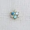 Pendientes Mini Flor de Cinco Pétalos de Aleación de Titanio G23 F136 Titanio Roscado Interno Clavos para Cartílago Auricular Clavos para Labio Joyería para Piercings