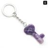 1569-amor chave pedra de cristal natural amor chaveiro coração bloqueio pingente DIY joias pendentes criativas