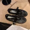 Estilo Feérico~ Sandálias Mary Jane Femininas Versáteis com Strass Vazado e Rede de Pesca de Alça Única Novo Modelo Primavera/Verão 2026