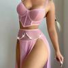 Lencería Sexy de Verano Europea y Americana Transfronteriza Traje Sexy con Abertura Alta en la Cintura Falda de Tirantes Cadena Falda Larga de Gasa Mujer Venta al por Mayor