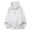 Sudadera con capucha Hanlu de peso pesado con bordado de letras texturizado, estilo callejero americano para hombre, chaqueta sudadera casual de moda para otoño