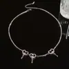 Collar Colgante de Gota de Agua con Forma de Corazón Incrustado de Diamantes, Personalizado, Cadena para Clavícula de Moda y Versátil, Diseño de Lujo Ligero de Nicho, Collar de Gama Alta