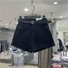 Shorts para Mujer Estilo Chic Estilo Coreano Sueltos Estudiante Dobladillo Piernas Anchas Delgados Adelgazantes Casual Cintura Alta Vaqueros Pantalones Cortos para Verano