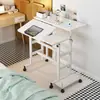Mesa de Computador Móvel, Mesa de Escrita Ajustável, Mesa Dobrável para Ficar em Pé, Mesa de Escrita de Cabeceira para Quarto, Mesa Pequena Individual