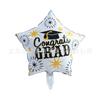Globo de aluminio redondo de graduación de 18 pulgadas estrella de cinco puntas español decoración ceremonia de graduación foto globo fiesta de graduación