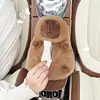 Caja de pañuelos creativa para coche, diseño colgante, temática de capibara, portapañuelos para coche, linda bolsa de pañuelos para coche