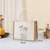 Bolsa de Patchwork de Lona, Bolsa de Yute para Niños Personalizada de Graffiti DIY, Bolsa de Regalo sin Estampar, Bolsa de Lona