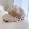 Sombrero de Calabaza con Alfabeto Liso Elegante Europeo y Americano Gorra de Lana Australiana de Otoño e Invierno para Niños Sombrero de Periódico Literario para Niños Sombrero Vintage