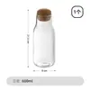 Restaurante Homestay Botella de Vidrio para Bebidas de Jugo Té con Leche Hervidor de Agua Fría Simple Resistente a Altas Temperaturas Corcho Botella para Infusión de Vino de Ciruela