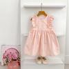 Vestido de niña Bordado de Mariposas Verano Falda de Niña Falda Vipper Vestido para Bebé para Gatear Vestido de Liebre Ropa de Hermanas Ropa Infantil
