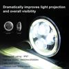 Faróis de Carro Wrangler de 5,75 polegadas 4 LEDs Veículo Elétrico Motocicleta Farol Anel de Olho de Anjo Amarelo e Branco Farol LED