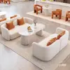 Oficina de Ventas Sala de Billar Vestíbulo Área de Descanso Recepción Sofá Fotografía de Bodas Salón de Belleza Recepción Mesa y Sillas de Negociación Color Crema