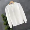 Nuevo Suéter Otoño Estilo Coreano Casual Holgado Pulóver Sencillo Color Sólido Cuello Redondo Estilo Old Money Manga Larga Prendas de Punto