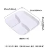 Amazon Plato Cuadrado de Paja de Trigo Compartimentado para Cena Plato para Desayuno de Verduras Plato para Almuerzo Cuantitativo Reducción de Grasa Plástico para Snacks