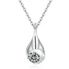 Collar de Plata de Ley S925 con Piedra de Nacimiento de Doce Meses en Forma de Gota de Agua para Mujer Cadena para Clavícula Versátil con Colgante en Forma de Pera Transfronterizo Europeo y Americano Amazon