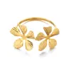 Pulsera de Estilo Fresco Simple Transfronteriza Europea y Americana Moda Serie Flor Francesa Acero Inoxidable Chapado en Oro Prensado en Aceite