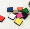 4cm Impressão Quadrada Colorida Mesa Mão e Pé Almofada de Impressão Pintura a Dedo Infantil Livro de Desenho Pigmento Lavável Selo para Diário