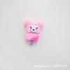 Picolé de sorvete de animal Urso coelho desenhos animados resina acessórios capa de celular acessórios diy adesivo Acessórios de grampo de cabelo para copo