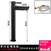 Grifo de lavabo de acero inoxidable Negro integrado para lavabo de agua fría y caliente lavabo lavamanos hogar grifo de agua fría y caliente