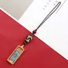Mini 1*3 Aço Titânio Pequeno Pingente Thangka Passado e Presente Zakhiram Thangka Dzi Pingente para Fivela de Celular