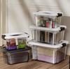 Caja de Almacenamiento Transparente Portátil para Uso Doméstico, Caja de Almacenamiento para Juguetes y Snacks, Contenedor de Almacenamiento de Plástico, Organizador de Herramientas y Misceláneos, Organizador de Maletero
