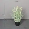 Decoración de Caña Artificial y Hierba de Cola de Perro Planta Verde Arreglo para Interiores del Hogar Césped Floral Paisajismo Césped de Cebolla Artificial Lirio de los Valles