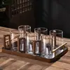 Nuevo Juego de Tazas de Té de Vidrio Estilo Chino para Uso en Casa en la Sala de Estar, Taza de Agua Resistente a Altas Temperaturas con Mango de Madera, Taza de Lujo de Gama Alta para Oficina