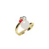 Fábrica al por mayor de Xinjiang Hetian Jade, traje de cuentas de jade blanco para mujer, traje de tres piezas con colgante, pendientes y anillo