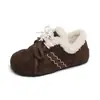 Edição Coleção PessoalTênis Pão de Castanha~ Tênis Feminino Quente e Moderno com Aumento de Altura Oculto e Forro de Pelo, Tênis de Treino Alemão Estilo Boken
