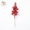 Decoração de Natal de Arame com 15 Cabeças Pá Frutas Galhos Frutas Feijão Vermelho Simuladas Pó Dourado Lantejoulas Cereja Cordão Guirlanda Acessórios