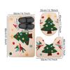 Alfombra de Piso Absorbente para Baño de Navidad Felpudo para Puerta de Entrada Juego de Tres Piezas para Inodoro en Forma de U Alfombra de Franela Antideslizante