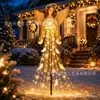 Transfronterizo 2026 Nuevo Ángel Conmemorativo de Navidad Pájaro Rojo Copo de Nieve Agua Corriente Decoración de Atmósfera de Jardín Luces de Suelo