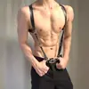 Lencería sexy Loubei con doble tirante, traje de bondage de cuero, body de una pieza integrado con correas versátiles