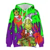 Suministro de sudadera con capucha casual con estampado digital 3D de Halloween transfronterizo