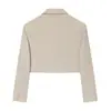 Jaqueta de linho com cinto da marca Z, shorts casuais e blazer curto feminino estilo europeu, moda transfronteiriça mais vendida no AliExpress