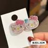 Acessórios de Cabelo Doces e Fofos Presilhas Kt Cheias de Diamantes Presilhas de Gatinho Versáteis Presilhas Bico de Pato Estilo Coreano Presilhas Laterais Novas Presilhas para Franja