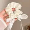 Goma para el pelo tipo scrunchie oversized de estilo coreano con múltiples capas, liga para el pelo de estilo perezoso, cuerda para coleta, accesorio para el pelo de alta gama