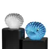 Molde de silicona de resina de gota de cristal para manualidades, molde de concha 3D con forma de ventilador de mesa para joyería, stock al por mayor