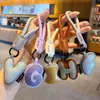 Chaveiro Pingente Criativo de Couro PU com 26 Letras, Simples para Casal Carro Bolsa Decoração de Chaveiro Presente