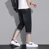 Shorts Jeans Masculino Casual Solto Reto Estilo Coreano Tendência Casual para Homens Verão 2026
