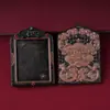 Caja Colgante Thangka Artesanal de Xizang, Carcasa de Aleación Galvanizada, Collar de Aleación Estilo Chino, Diseño de Dos Tonos de Gama Alta