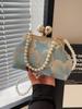 Bolso Pequeño Estilo Chino Nuevo para Mujer 2026 Primavera Nueva Moda Cadena de Perlas Bolso Cruzado de Moda Popular Super Popular Bolso con Cierre