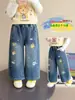 Jeans para Niña Primavera y Otoño 2026 Nueva Moda Infantil de Otoño Casual de Pierna Recta para Bebés Niñas